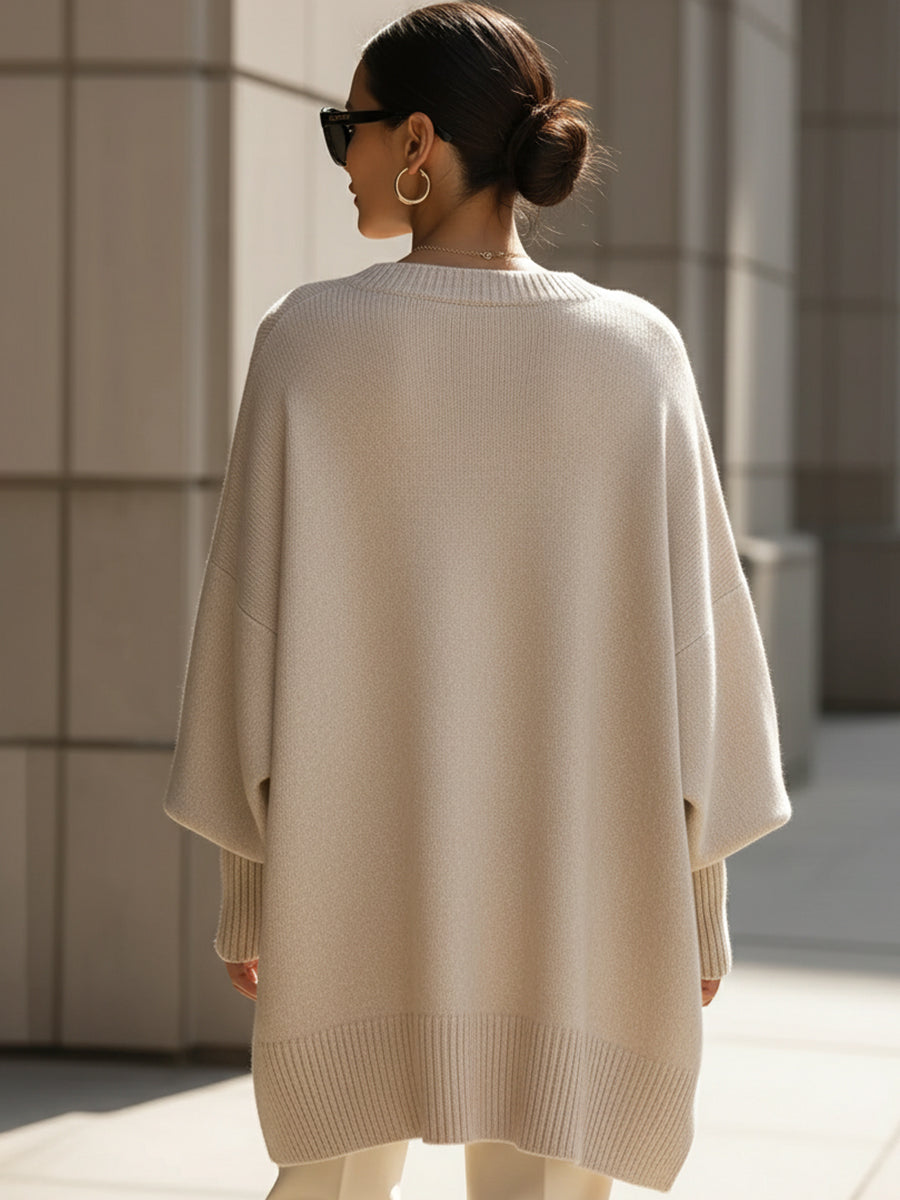 Moderner Damen Strickpullover, weich und warm. Perfekter Komfort für kalte Tage und vielseitige Outfits.