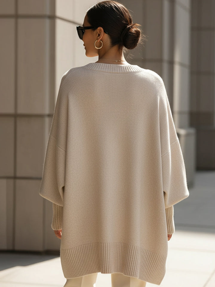Moderner Damen Strickpullover, weich und warm. Perfekter Komfort für kalte Tage und vielseitige Outfits.