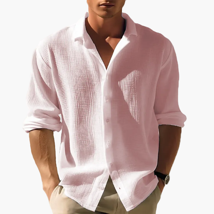 Elegantes Herrenhemd, perfekt für Casual Looks. Stilvolles Langarmhemd, ideal für Frühling und Sommer. Vielseitig.