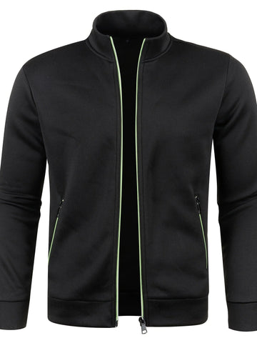 Leichte Herren-Freizeitjacke mit Reißverschluss & praktischen Taschen; ideal als Übergangs- oder Sportjacke.