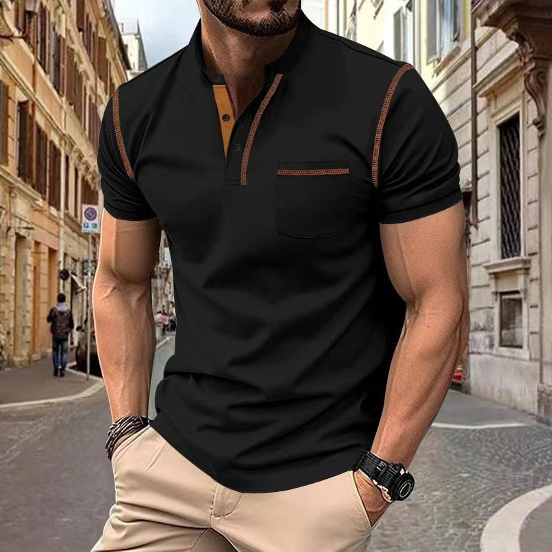 Atmungsaktives Herren Poloshirt Kurzarm, schnelltrocknend und figurbetont, ideal für heiße Sommertage und Sport.