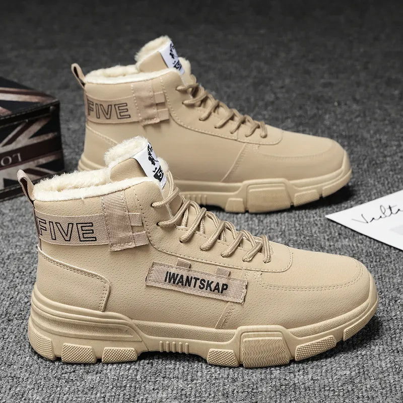 Warme, gefütterte Herren Winter-Sneaker. Ideal für kalte Tage und Herrenmode.