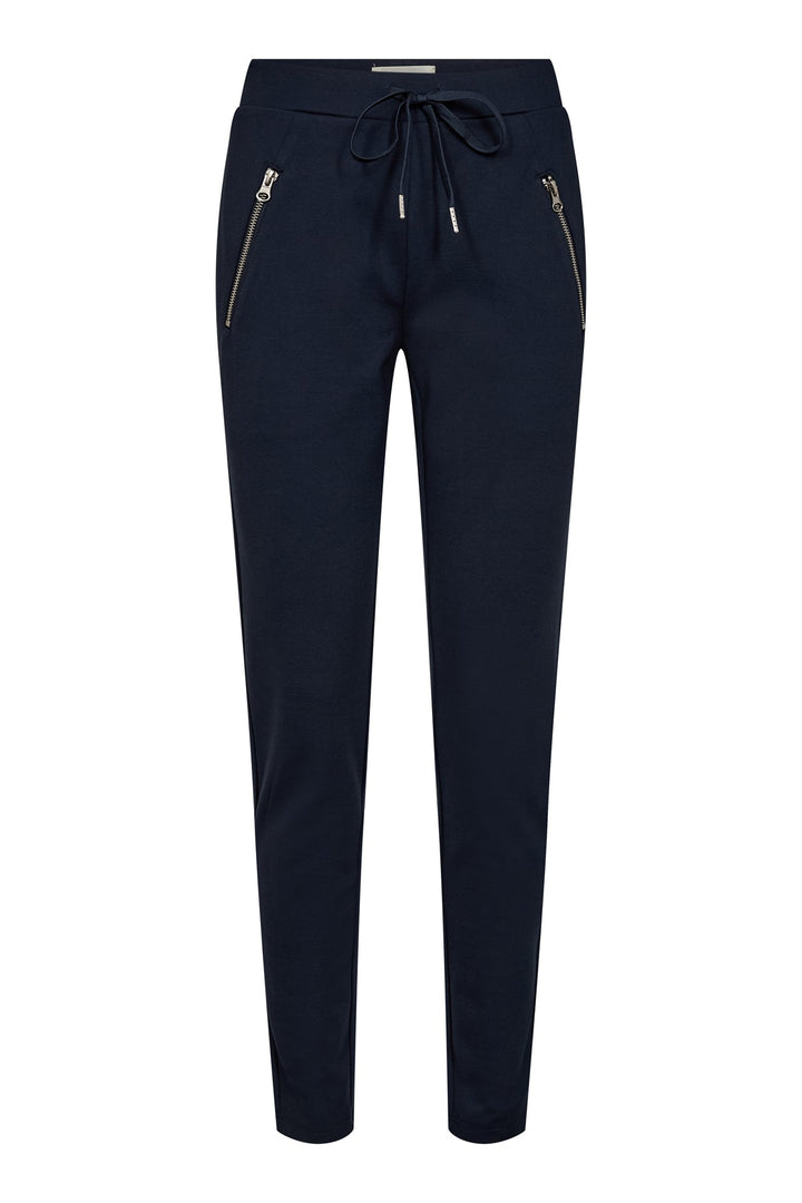 Bequeme Damen Freizeithose mit Elastikbund, geradem Bein und praktischen Taschen für den Alltag.