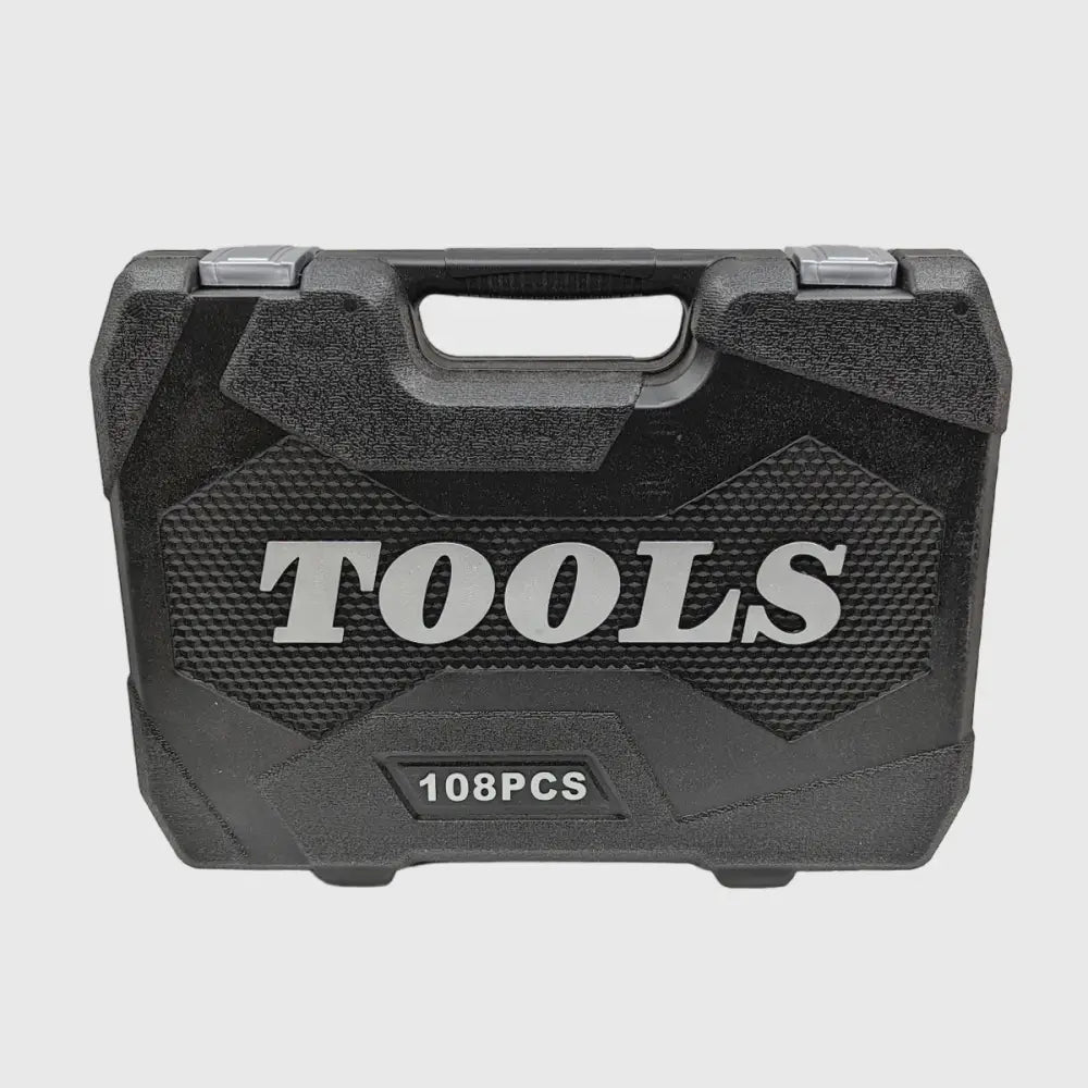 Vielfältige Torx-Bits und Nüsse aus dem 108-teiligen Chrom-Vanadium Ratschen-Schlüsselset.
