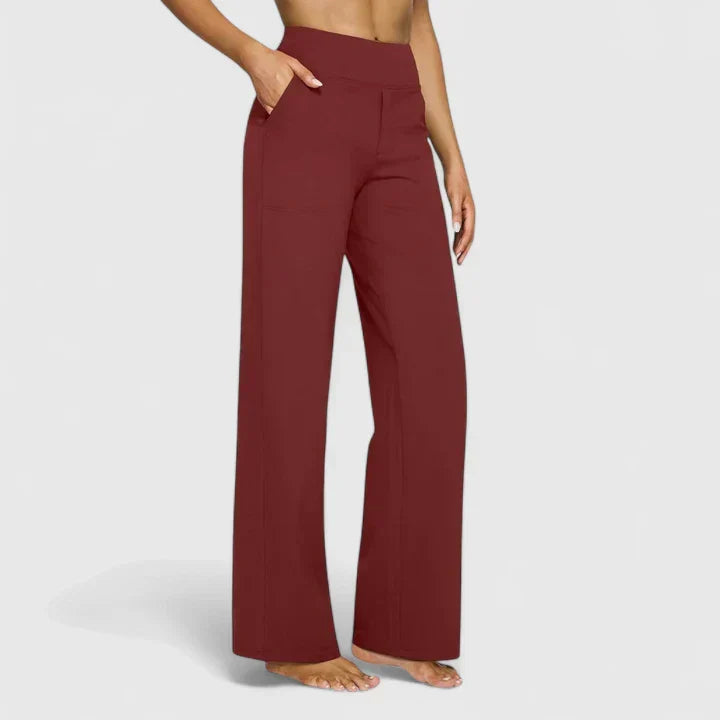 Elegante Damenhose mit geradem Bein; tailliert und modern für vielseitige Looks.