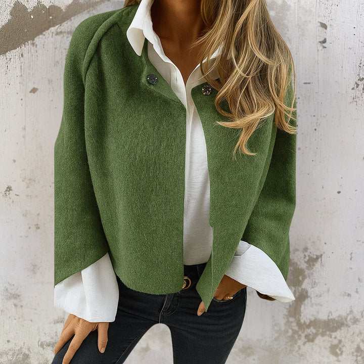 Moderne Damen-Kurzjacke für Frühling/Herbst; elegant tailliert & bequem.