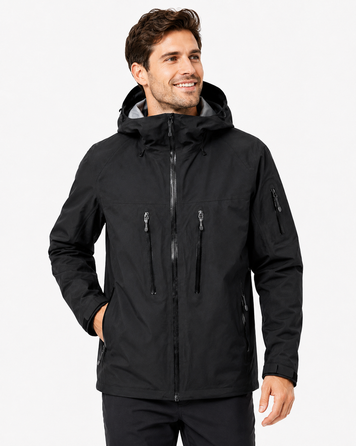 Winddichte Outdoor-Jacke für Herren, ideal als zuverlässiger Regenschutz bei Sport & Freizeit.