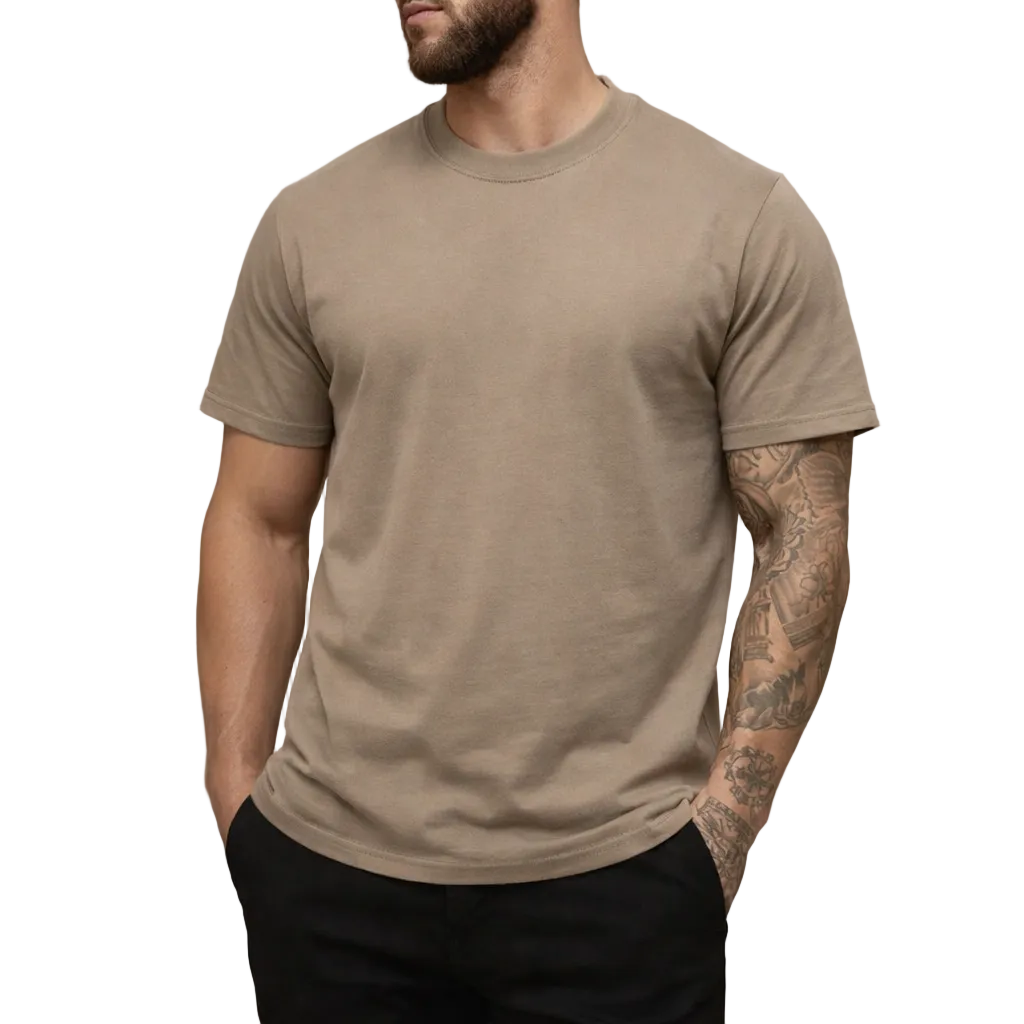 Hochwertiges Herren Slim Fit T-Shirt, Rundhals. Bequemes Kurzarm Oberteil für den modernen Mann.