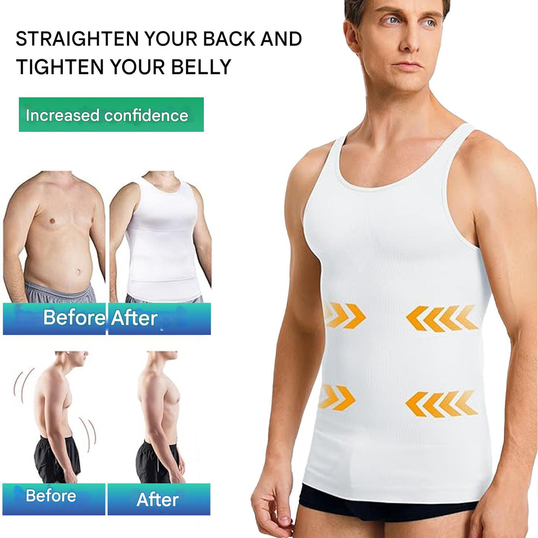 Komfortables Herren Unterhemd mit Shaping-Effekt, bietet Rückenstütze & Bewegungsfreiheit.