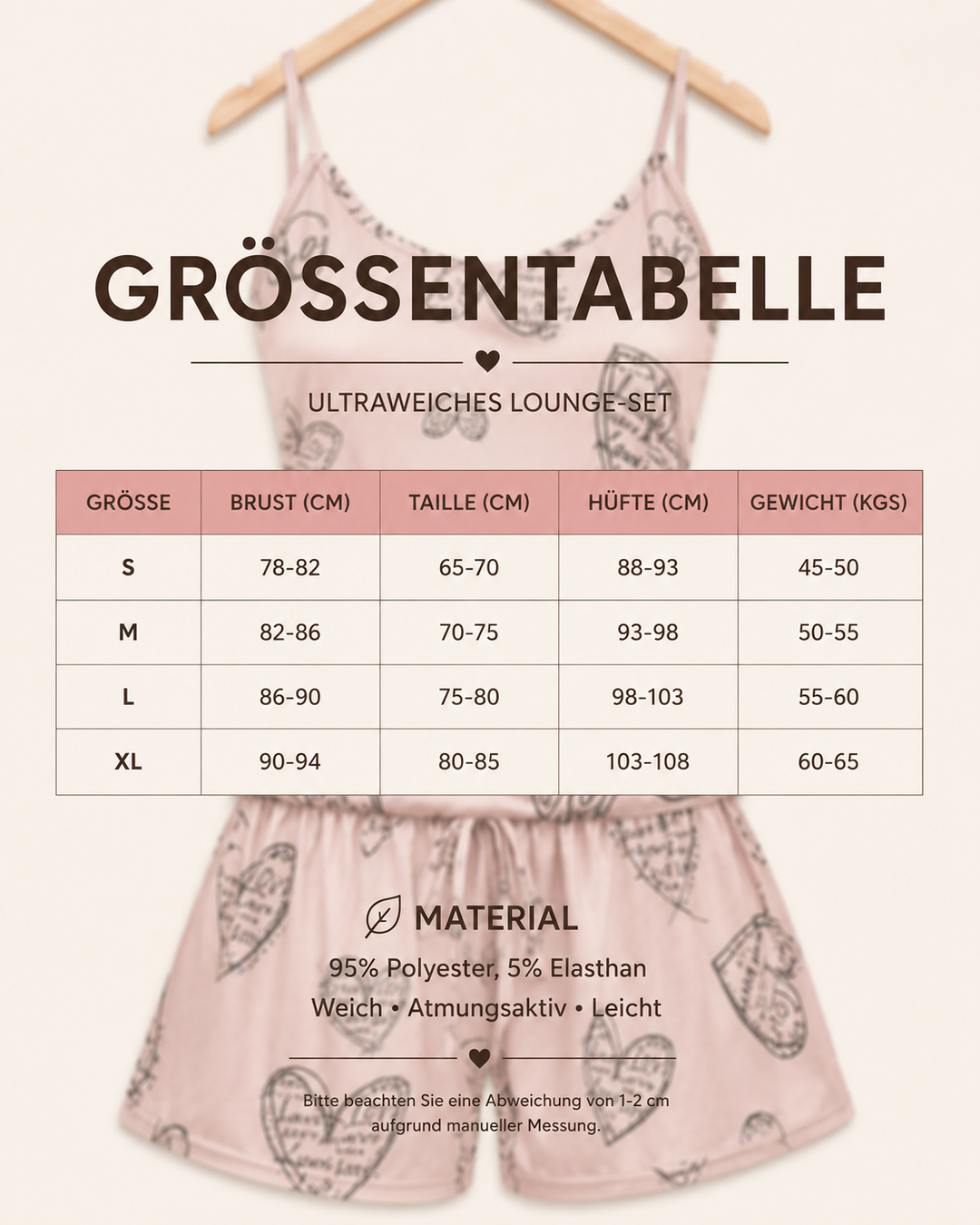 Modernes Damen Schlafanzug Set mit bedrucktem T-Shirt und passenden Shorts, ideal als Homewear.