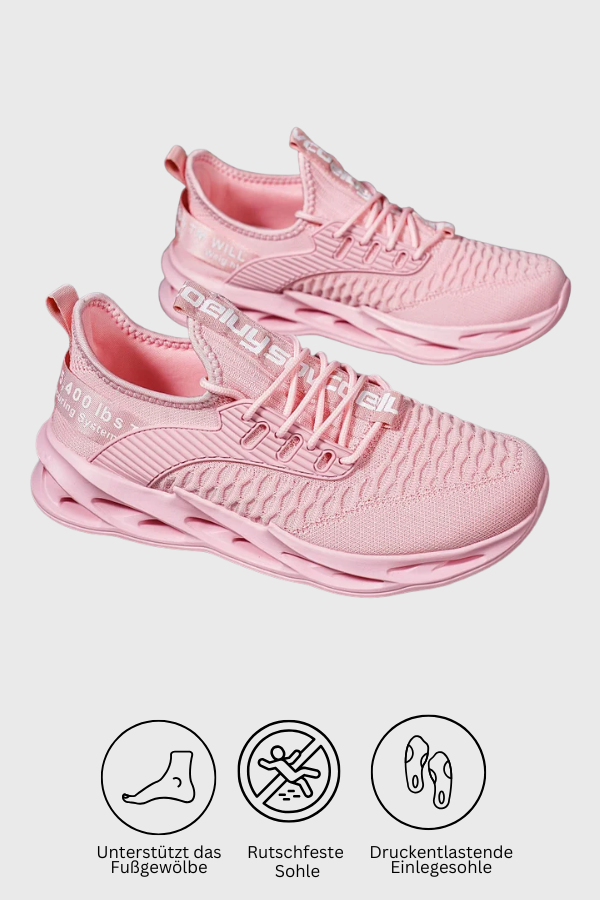 Gepolsterter Damen Komfort Sneaker, atmungsaktiv & leicht, ideal als Bequemschuh für den Alltag.