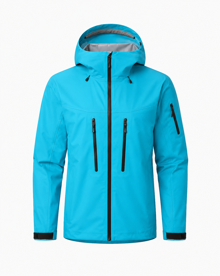 Leichte Herren Hardshell-Jacke, ideal für Freizeit und Outdoor-Sport, bietet zuverlässigen Wetterschutz.