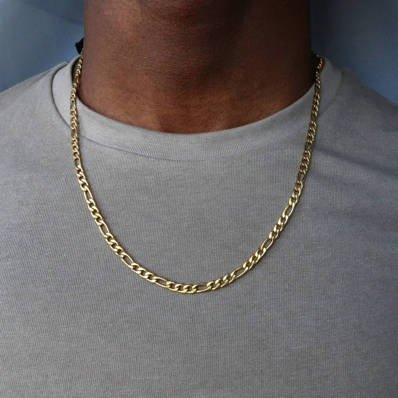 Robuste lange Kette für Herren, aus hochwertigem Metall. Dieser langlebige Männerschmuck ergänzt jedes Outfit perfekt.