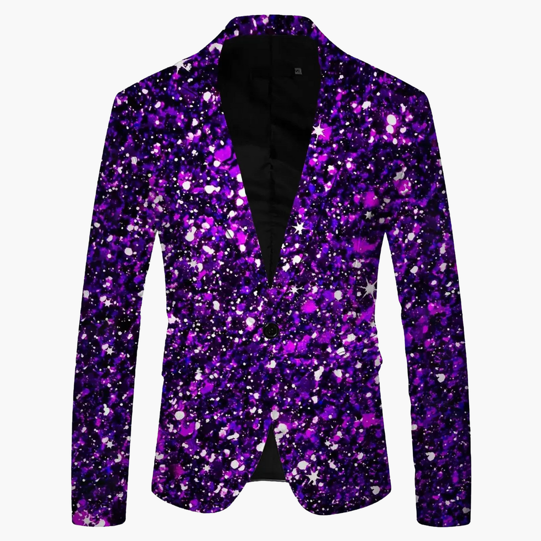 Herren Party Blazer, Slim Fit mit subtilem Glitzereffekt & Farbverlauf.