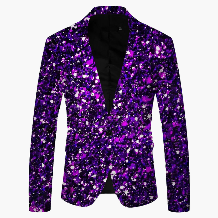 Herren Party Blazer, Slim Fit mit subtilem Glitzereffekt & Farbverlauf.