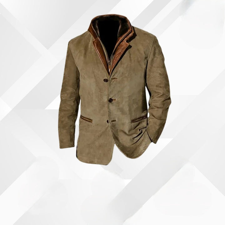 Elegantes Herren Herbst-Sakko Leandro in Braun, vielseitige Männerbekleidung für Business & Freizeit.
