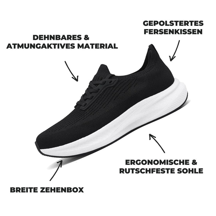 Damen Alltagsschuhe: Reduzieren Knieschmerzen & Rückenschmerzen durch optimale Dämpfung. Komfortabel.