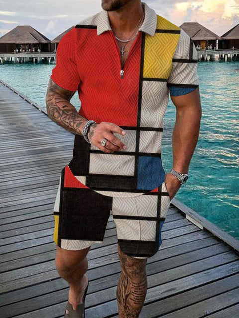 Vielseitiges Herren Sommer Outfit Set, perfekt für lässige Anlässe oder Strandtage.