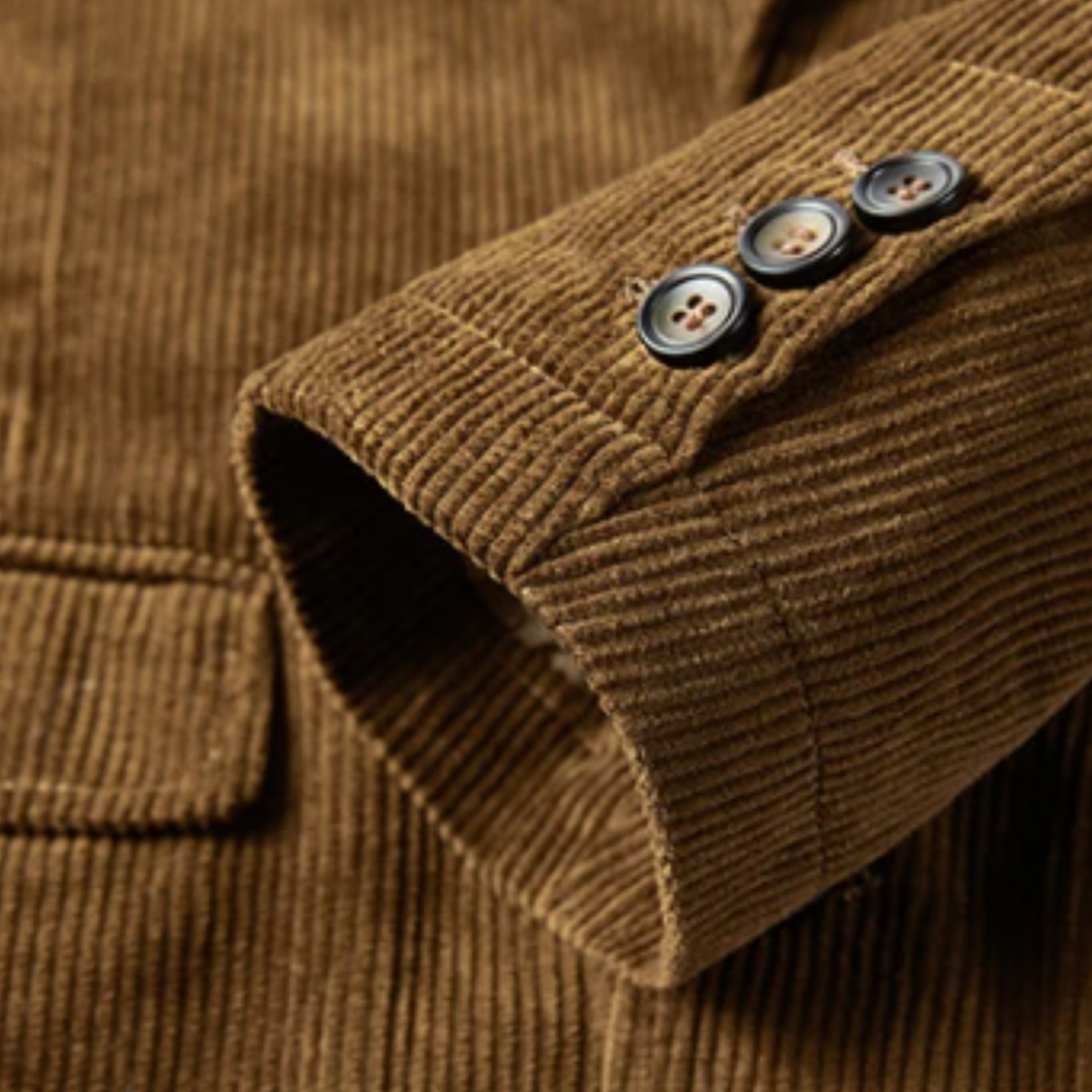 Eleganter Herrenblazer mit Ellbogenpatches, vielseitig für Business Casual und stilvolle Freizeit-Looks.