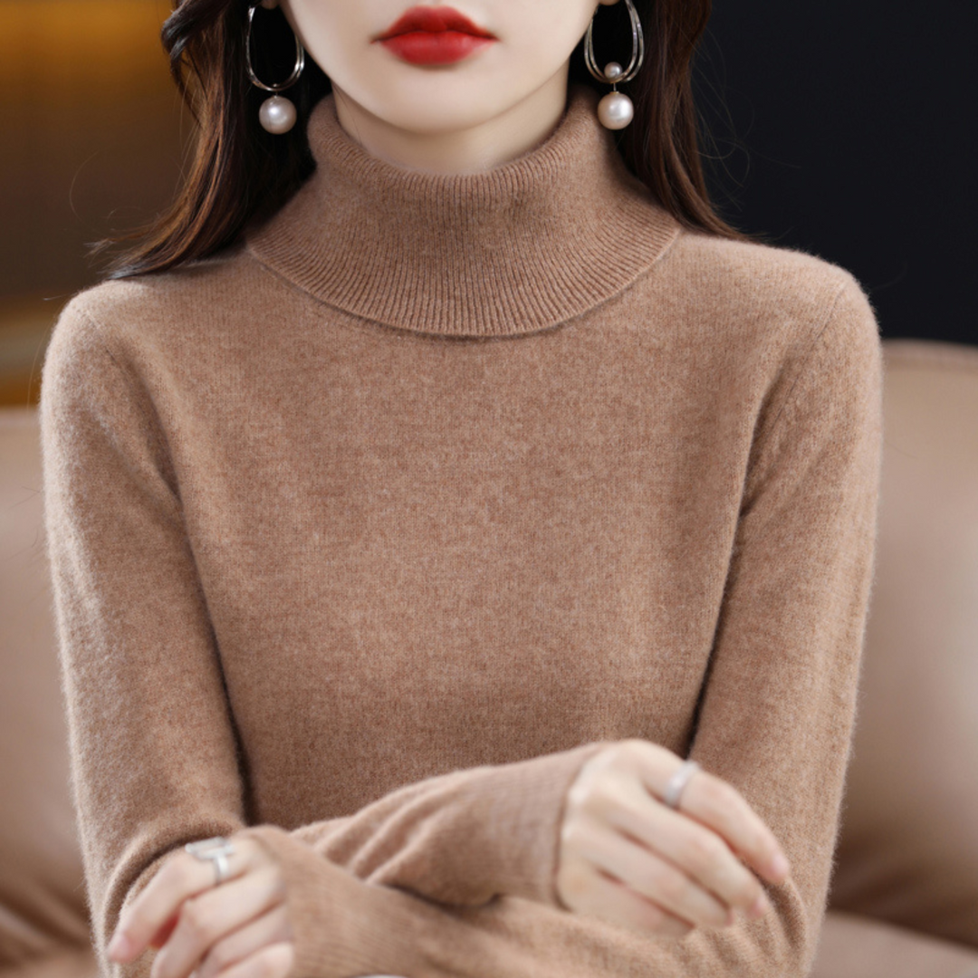 Luxe Kaschmir Damen Rollkragenpullover Elena. Exklusive Qualität für anspruchsvolle Frauen, bequem & chic.