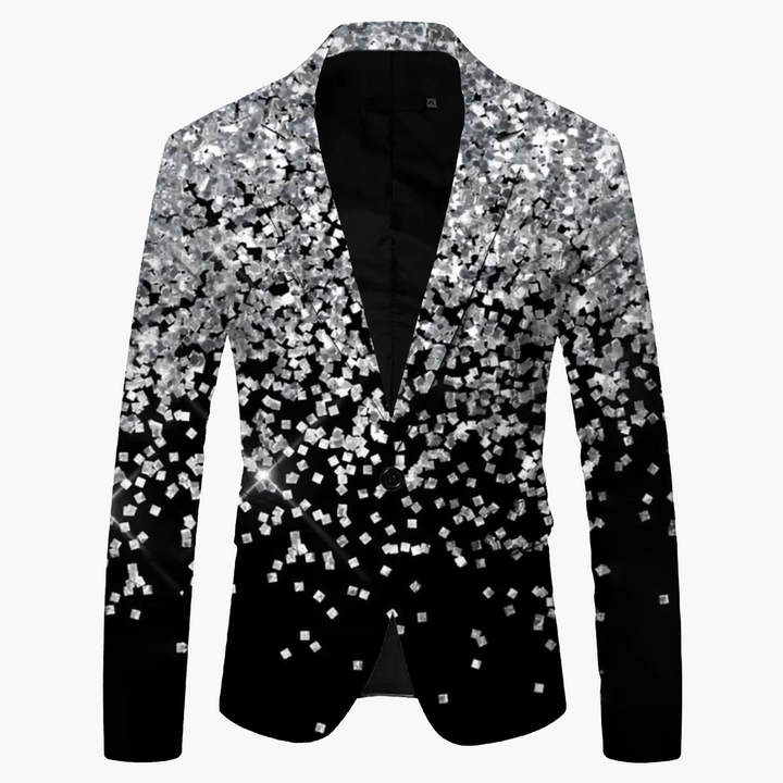 Frontale Ansicht: Herren Slim Fit Sakko, elegant für formelle Anlässe.
