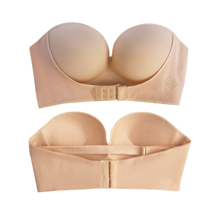 Trägerloser Push-up BH für Damen bietet optimalen Halt, formt eine schöne Brust. Ideal für schulterfreie Mode.