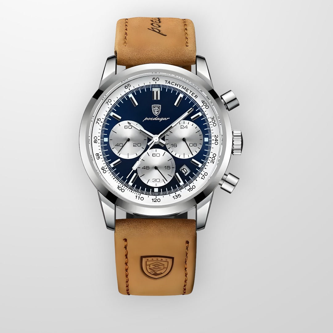 Moderne Herren-Armbanduhr, wasserdicht & elegant. Verfügt über leuchtende Zeiger und ein robustes Design für den Alltag.
