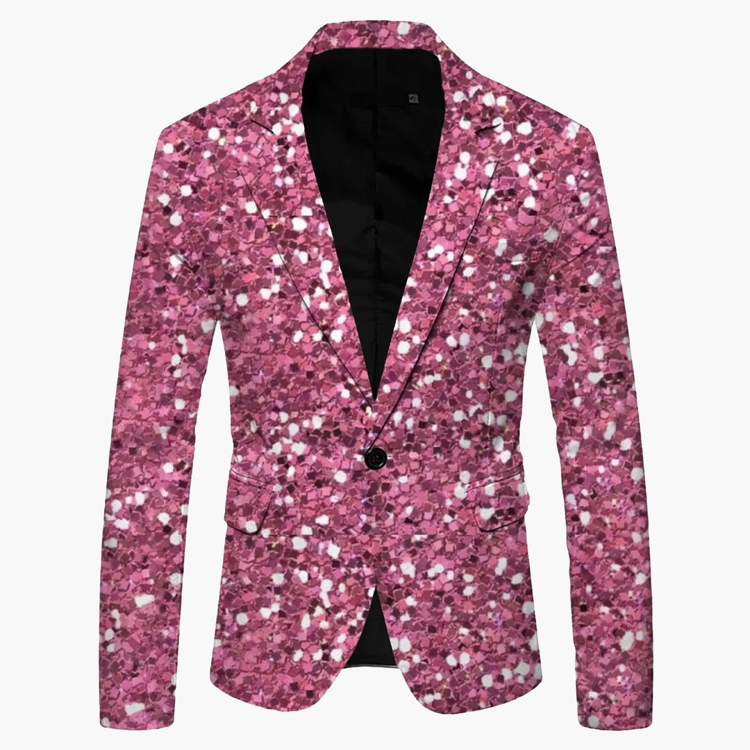Seitliche Ansicht: Slim Fit Blazer für Herren, betont die Körperkontur.