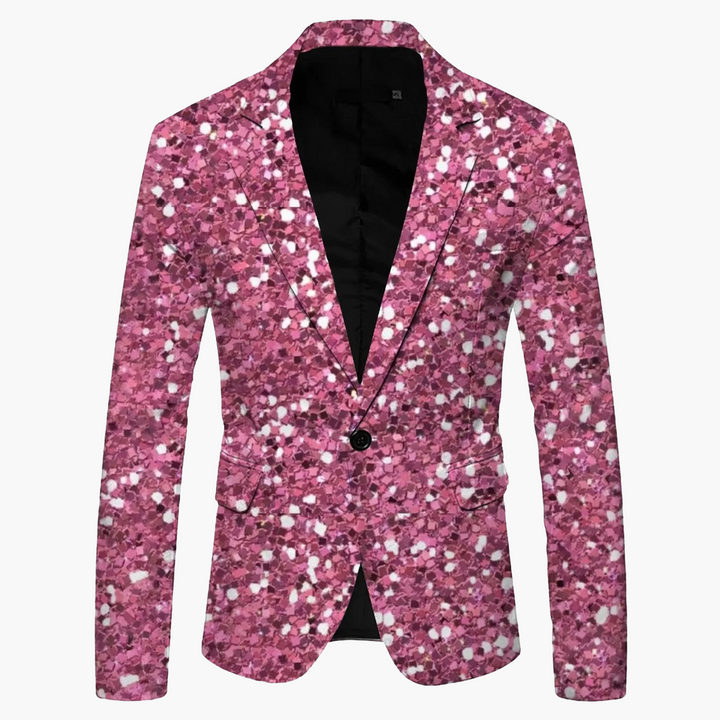 Seitliche Ansicht: Slim Fit Blazer für Herren, betont die Körperkontur.