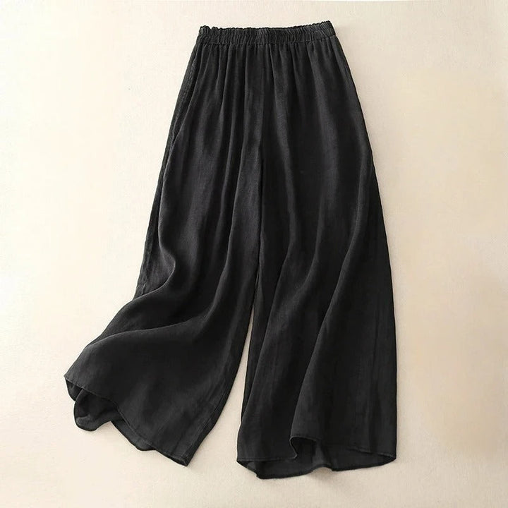 Klassische Leinenhose für Damen mit geradem Schnitt, atmungsaktiver Stoff für maximalen Komfort.