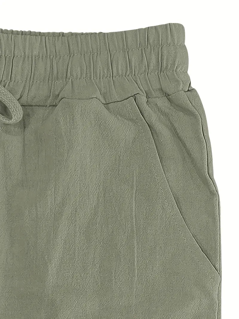 Elegante Herren Casual Hose, beige, leicht & atmungsaktiv. Für Stil & Freizeit.
