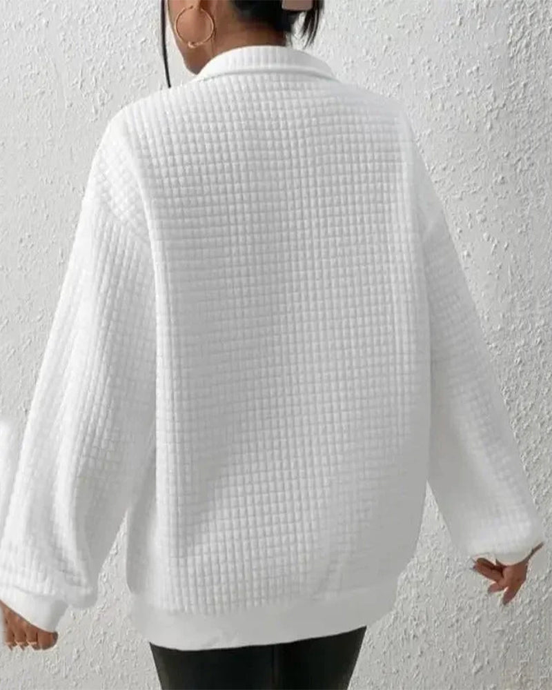 Bequemer rosa Damen Herbst-Strickpullover, vielseitig & weich für maximalen Komfort.