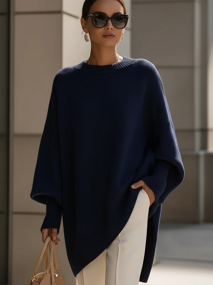 Eleganter Damen Rundhals-Strickpullover im modernen Design. Ein vielseitiges Basic für jede Jahreszeit.