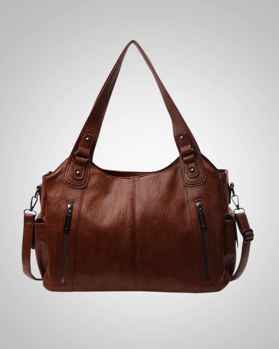 Burgunderrote Damen Schultertasche mit großem Stauraum. Ideal als Freizeittasche & Handtasche.