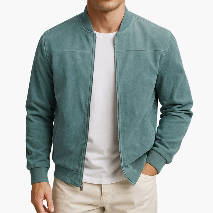 Stilvolle Herren Bomberjacke im Slim-Fit, perfekte moderne Jacke für Männer Mode und urbanen Freizeit-Look.