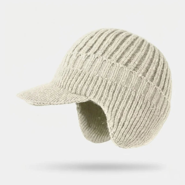 Stilvolle Unisex Thermische Wintermütze, braun, mit Ohrenklappen für extra Wärme und Komfort.