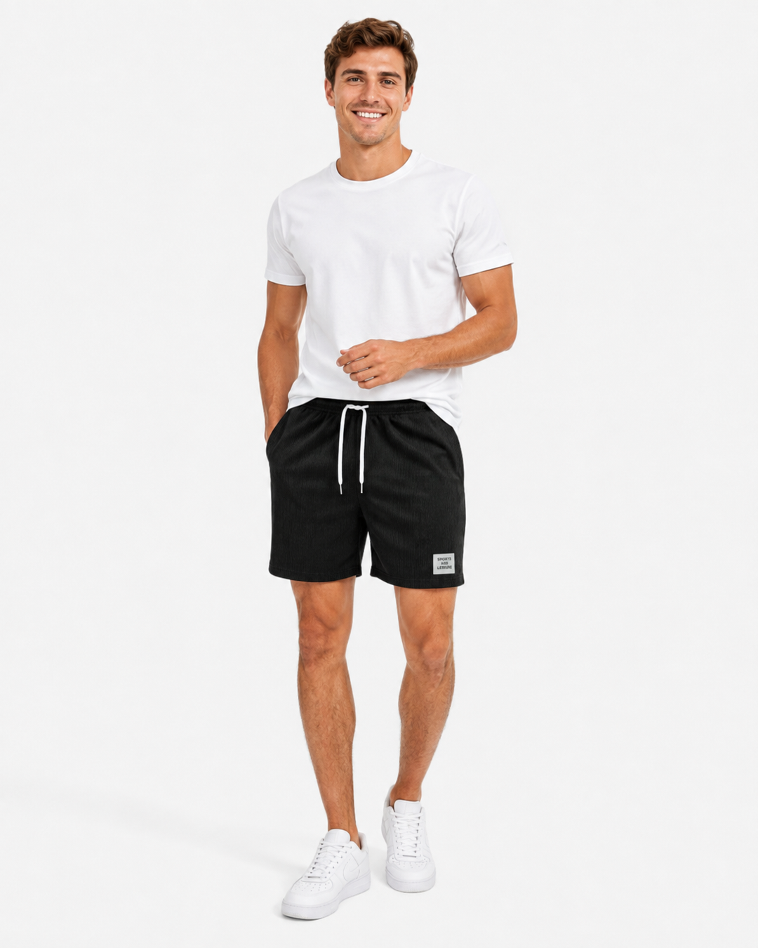 Ideal für den Urlaub: Leichte Herren Sommer Shorts mit Kordelzug, atmungsaktiv.