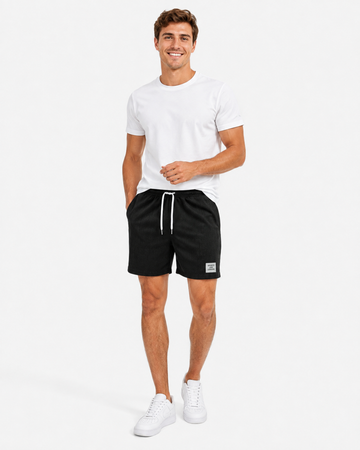 Ideal für den Urlaub: Leichte Herren Sommer Shorts mit Kordelzug, atmungsaktiv.