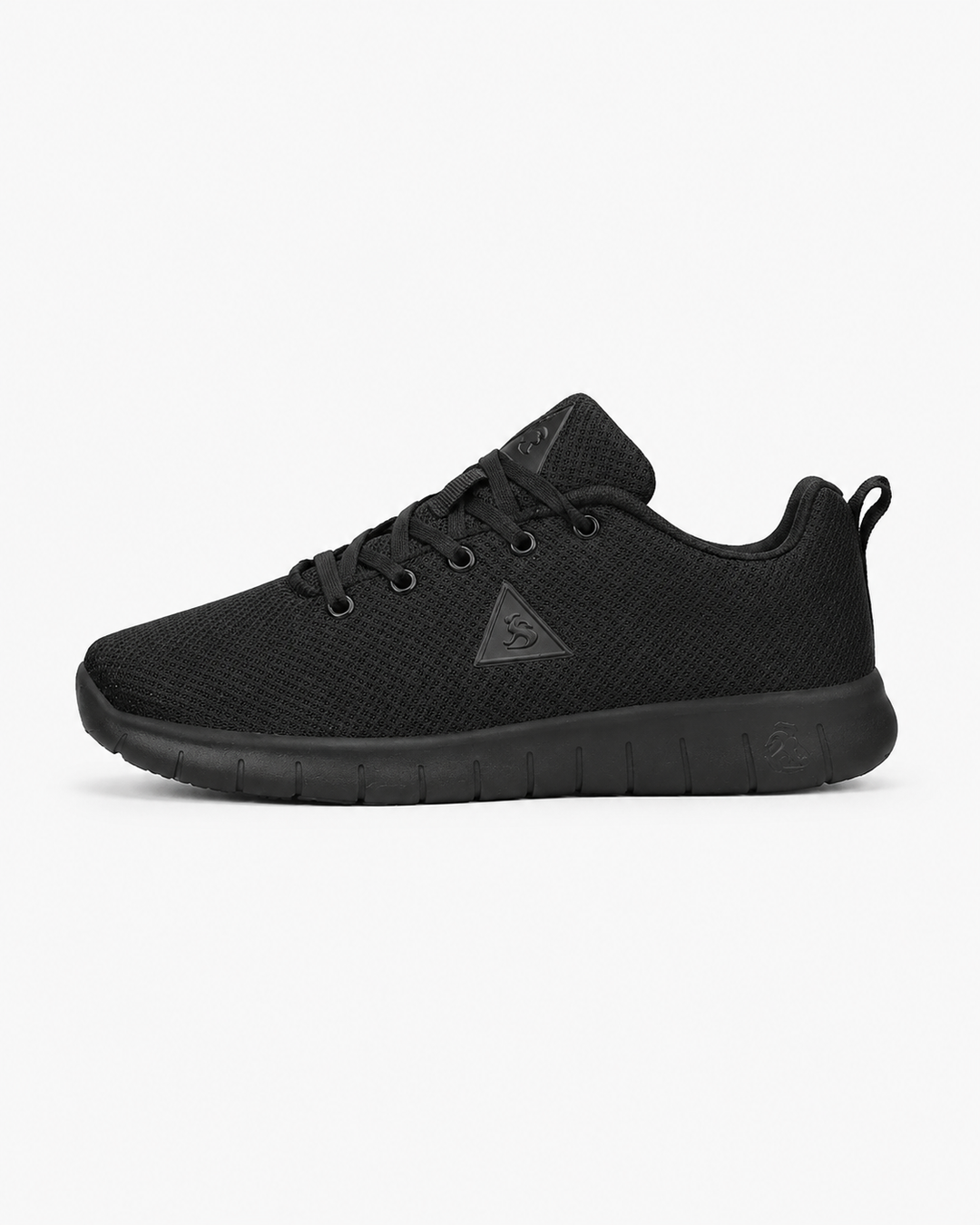 Schwarze Herren Sneakers, atmungsaktiv & leicht für Alltag und Freizeit, mit flexibler Sohle für optimalen Komfort.