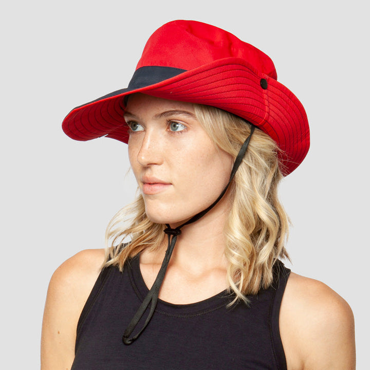 Damen Sonnenhut Liane, faltbar, UV-Schutz & Pferdeschwanzöffnung. Ideal für Sommer, Strand & Reisen.
