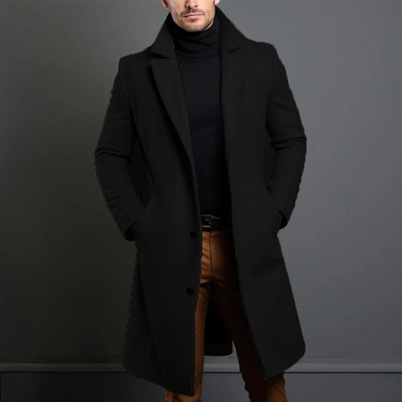Stilvoller Herren Wintermantel für Business & Freizeit. Dieser Übergangsmantel bietet Wärme & Eleganz für Herren.