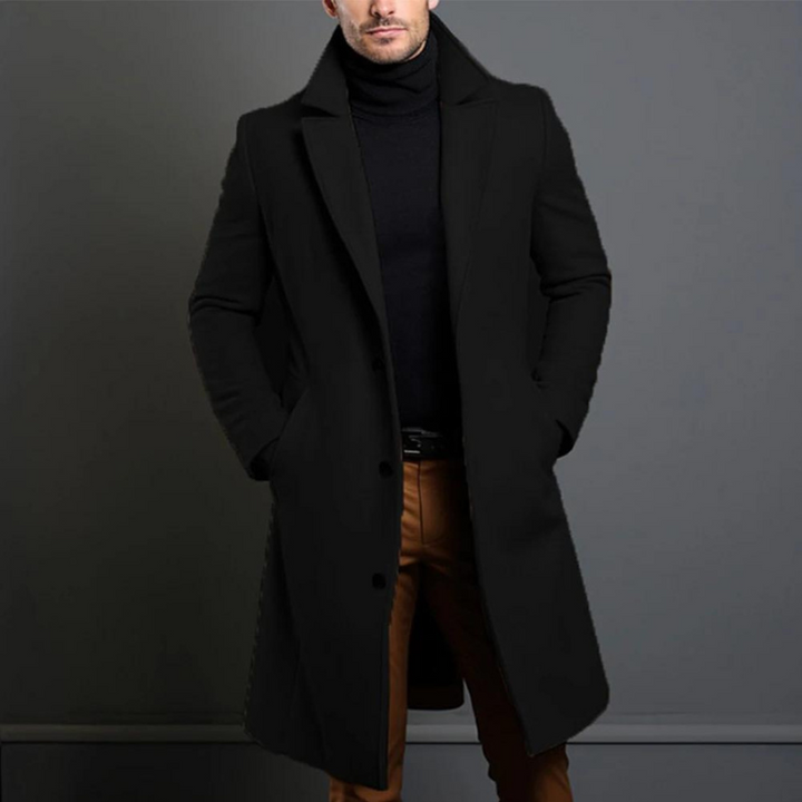 Stilvoller Herren Wintermantel für Business & Freizeit. Dieser Übergangsmantel bietet Wärme & Eleganz für Herren.