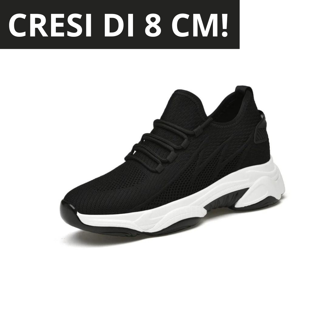 Herren Freizeitschuhe in Weiß, höhenerhöhend, für einen modernen & bequemen Auftritt.