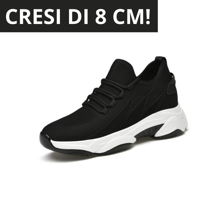 Herren Freizeitschuhe in Weiß, höhenerhöhend, für einen modernen & bequemen Auftritt.