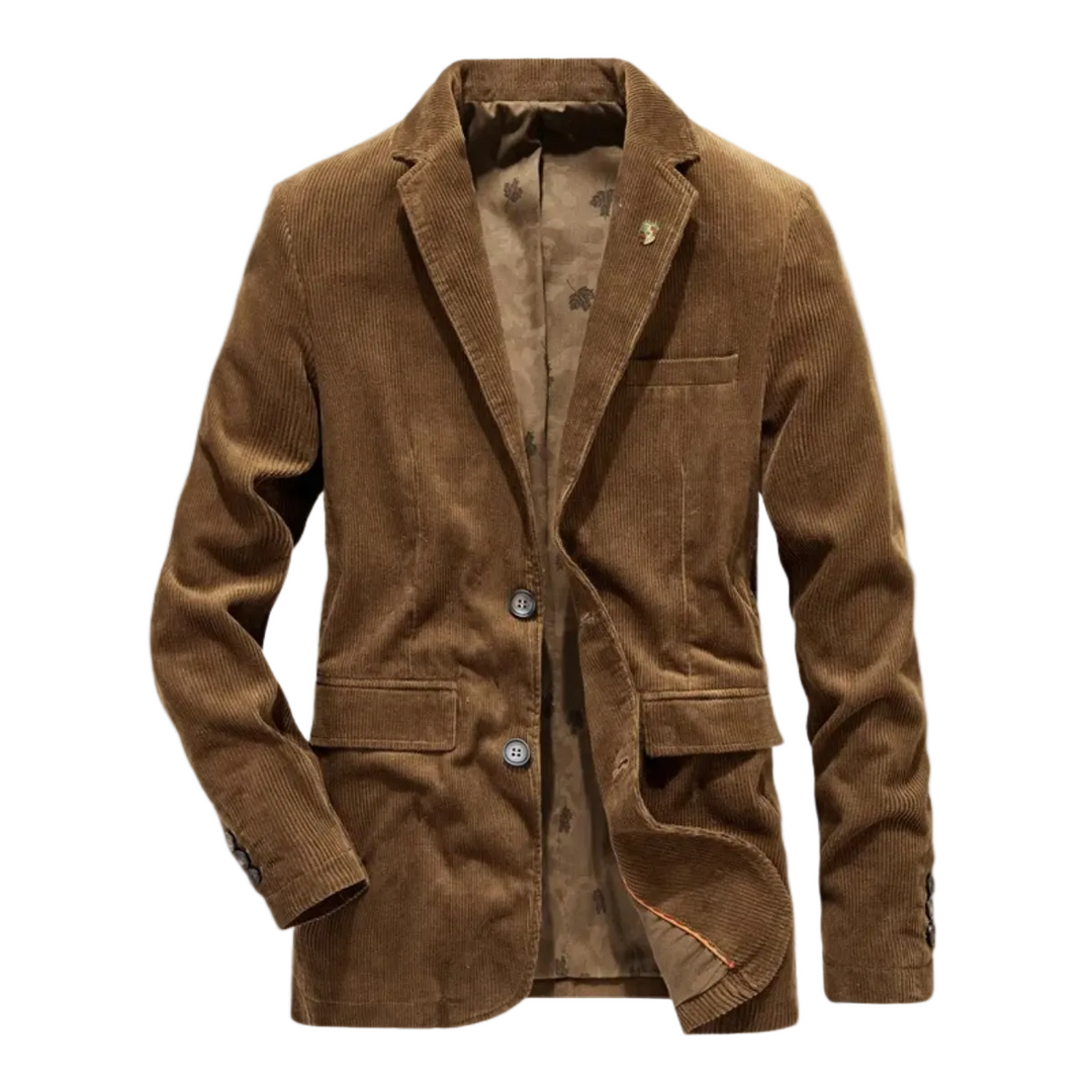 Eleganter Herren Blazer mit stilvollen Ellbogenpatches, perfekt für Business oder Freizeit, vielseitig & klassisch.