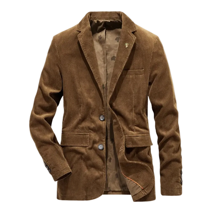 Eleganter Herren Blazer mit stilvollen Ellbogenpatches, perfekt für Business oder Freizeit, vielseitig & klassisch.