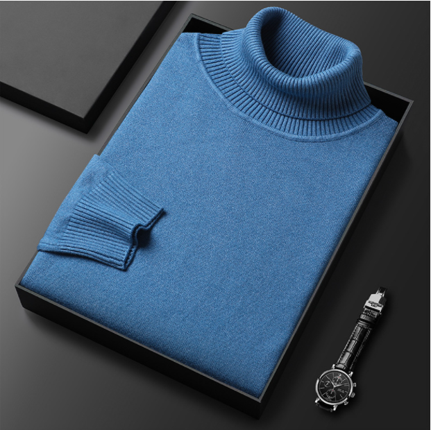 Eleganter Herren Rollkragenpullover für den Winter, warm & stilvoll, aus hochwertiger Strickware.