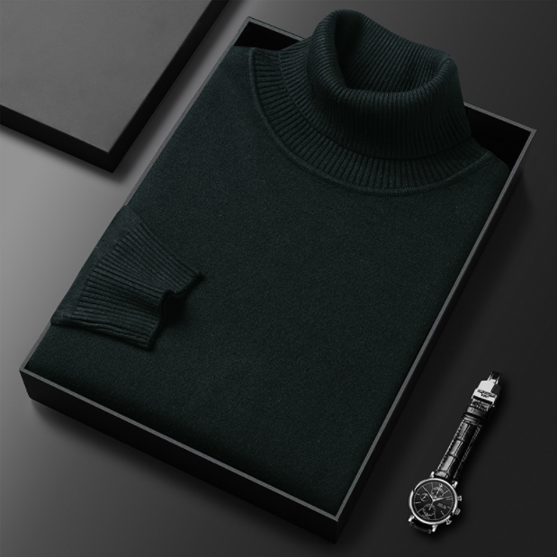 Herren Rollkragenpullover, perfekt für entspannte Winterabende oder den urbanen Business-Look.