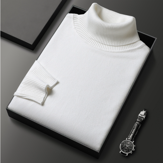 Eleganter Winterpullover für Herren, ein zeitloser Rollkragenpullover, der Stil & Wärme vereint.