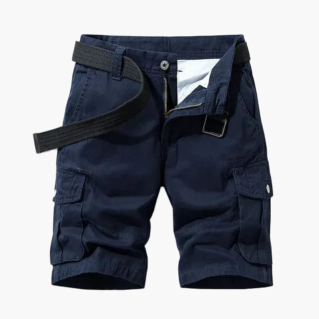 Schwarze Herren Cargo-Shorts: Lässige Freizeit-Shorts mit mehreren Taschen, perfekt für den Sommer.